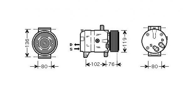 Kompressor, klimatanläggning 12V Diederichs DCK1462 DIEDERICHS