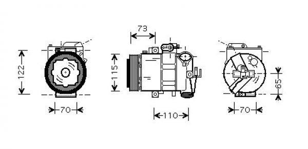 Kompressor, klimatanläggning 12V Diederichs DCK1603 DIEDERICHS