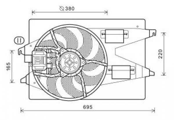 Fläkt, kylare 12V Diederichs Diederichs climate DCL1113 DIEDERICHS