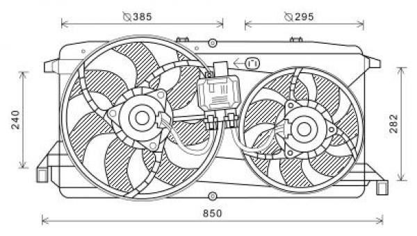 Fläkt, kylare 12V Diederichs Diederichs climate DCL1298 DIEDERICHS