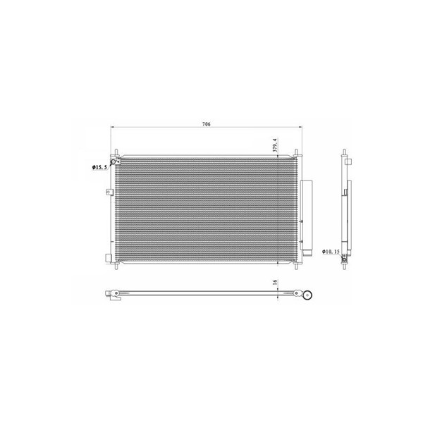 Kondensor, klimatanläggning Nrf 350419 NRF