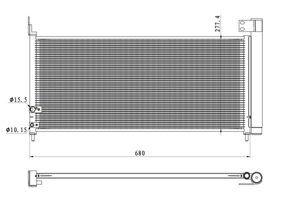 Kondensor, klimatanläggning Nrf 350423 NRF