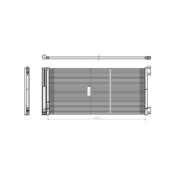 Kondensor, klimatanläggning, Fram, Bak Nrf 350429 NRF