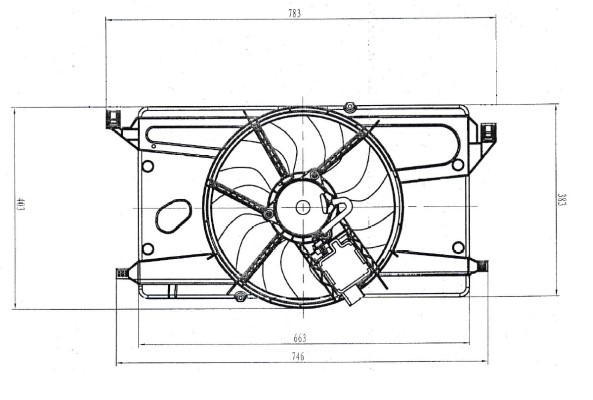 Fläkt, kylare 12V Nrf 47879 NRF