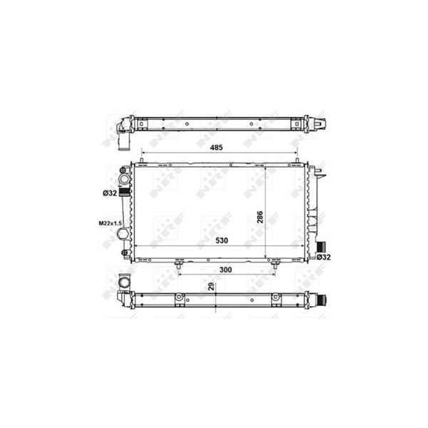 Kylare, motorkylning Nrf 58957A NRF Kylare, motorkylning Nrf 58957A NRF