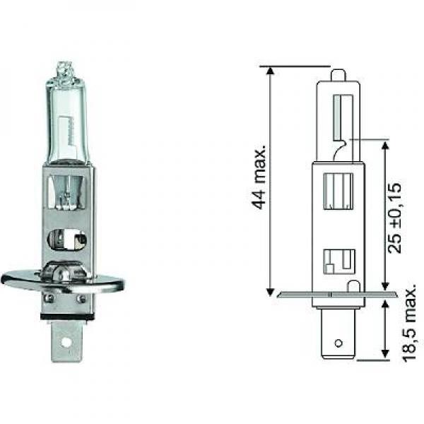 Halogenlampa DIEDERICHS H1 P14,5s 12V Diederichs LID10012 DIEDERICHS