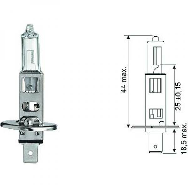 Halogenlampa DIEDERICHS Long Life H1 P14,5s Diederichs LID10013 DIEDERICHS