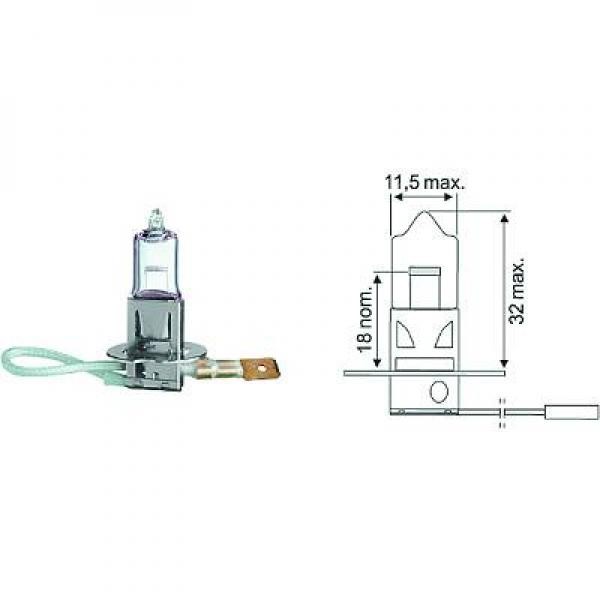 Halogenlampa DIEDERICHS Long Life H3 PK22s Diederichs LID10016 DIEDERICHS