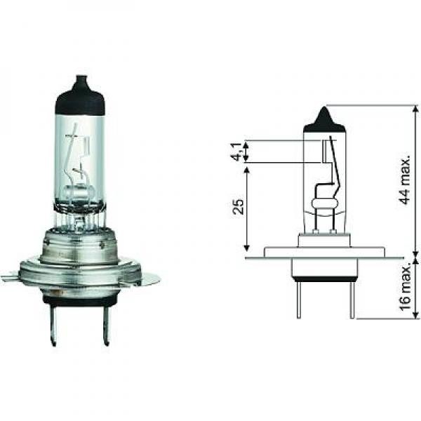 Halogenlampa DIEDERICHS Long Life H7 PX26d Diederichs LID10019 DIEDERICHS