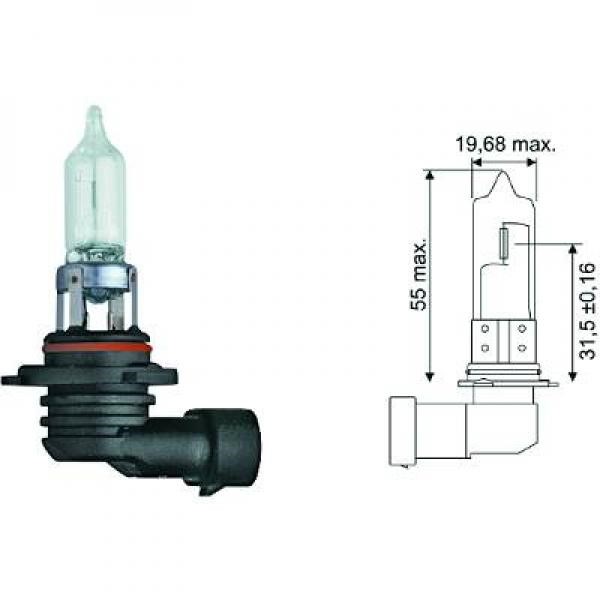Halogenlampa  DIEDERICHS Long Life HB3 P20d Diederichs LID10026 DIEDERICHS