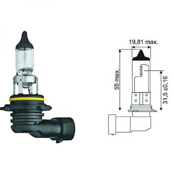 Halogenlampa DIEDERICHS Long Life Hb4 P22d Diederichs LID10030 DIEDERICHS