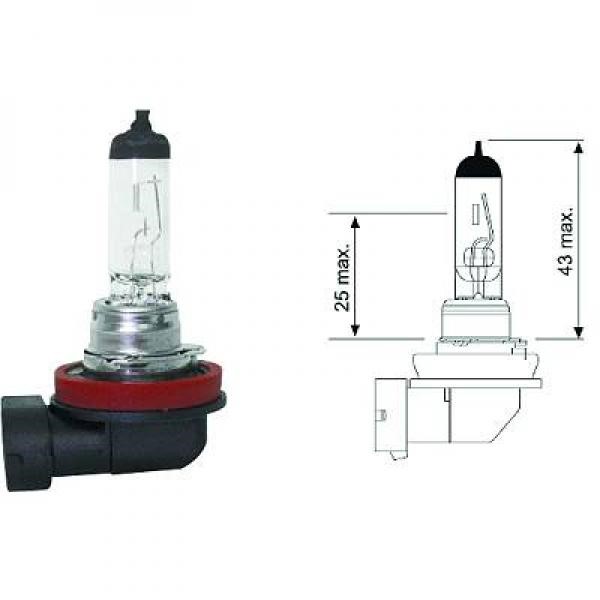 Halogenlampa DIEDERICHS H11 PGJ19-2 12V Diederichs LID10038 DIEDERICHS