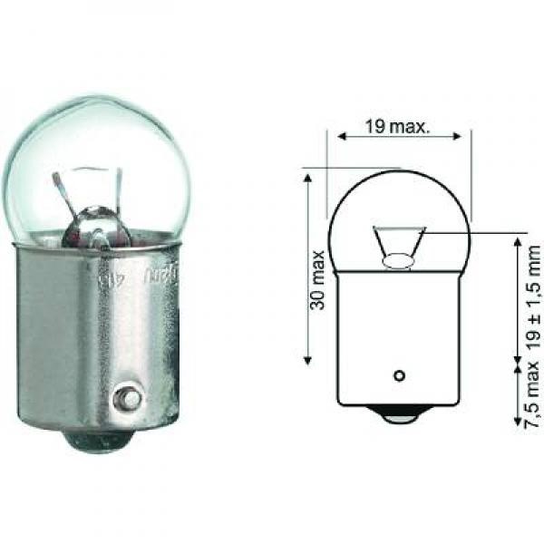 Glödlampa DIEDERICHS Long Life R5W Ba15s, Tvåsidig Diederichs LID DIEDERICHS