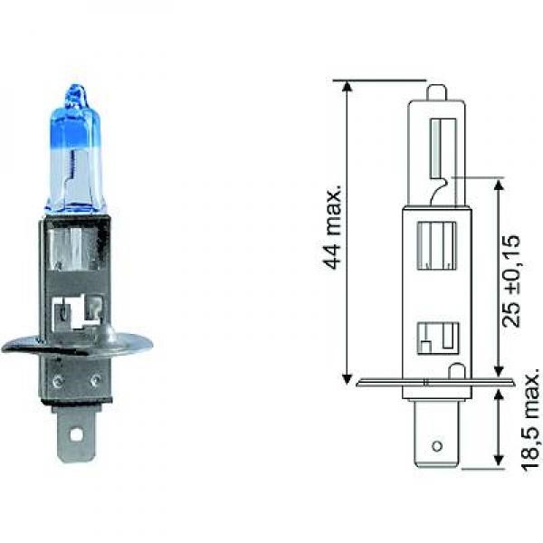 Halogenlampa DIEDERICHS More Light +90% H1 P14,5s Diederichs LID1 DIEDERICHS