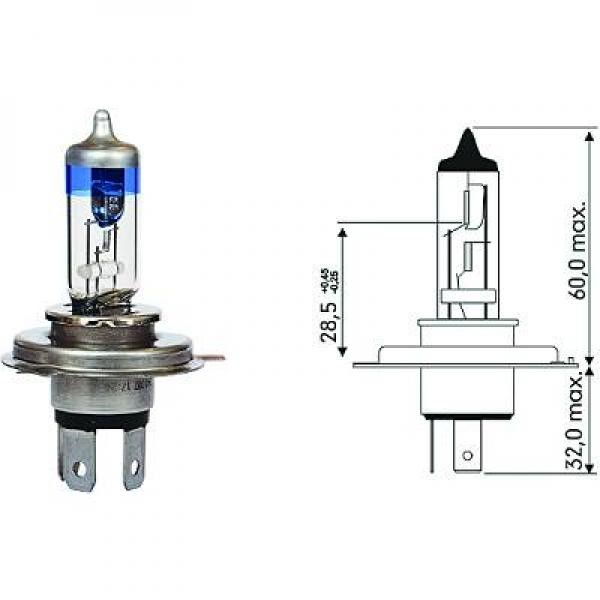 Halogenlampa  DIEDERICHS More Light +90% H4 P43t Diederichs LID10 DIEDERICHS