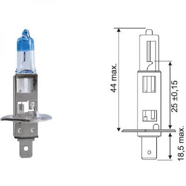 Halogenlampa DIEDERICHS More Light +120% H1 P14,5s Diederichs LID DIEDERICHS