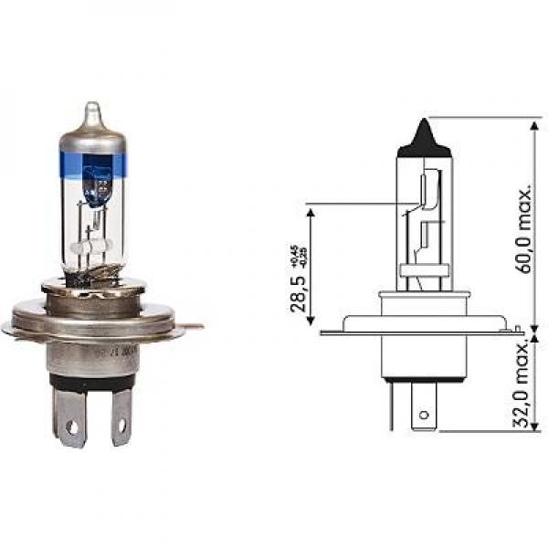Halogenlampa  DIEDERICHS More Light +120% H4 P43t Diederichs LID1 DIEDERICHS