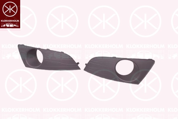 Ventilationsgaller, stötfångare, Höger fram Klokkerholm 1301914 KLOKKERHOLM