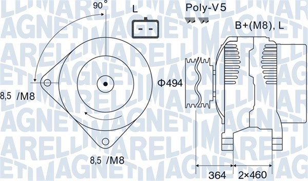 Generator Magneti marelli 063731645010 MAGNETI MARELLI