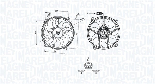 Fläkt, kylare Magneti marelli 069422708010 MAGNETI MARELLI