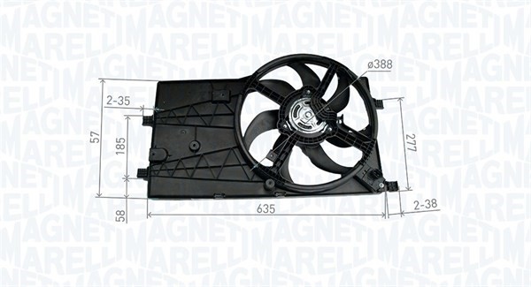 Fläkt, kylare Magneti marelli 069422759010 MAGNETI MARELLI