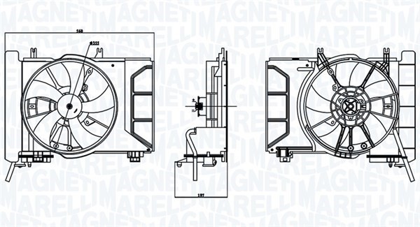 Fläkt, kylare Magneti marelli 069422769010 MAGNETI MARELLI