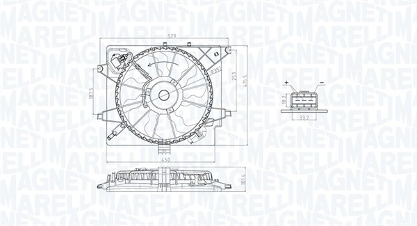 Fläkt, kylare Magneti marelli 069422789010 MAGNETI MARELLI