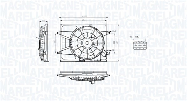 Fläkt, kylare Magneti marelli 069422793010 MAGNETI MARELLI