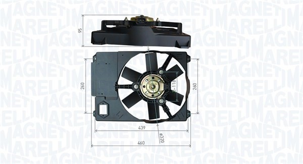 Fläkt, kylare Magneti marelli 069422800010 MAGNETI MARELLI