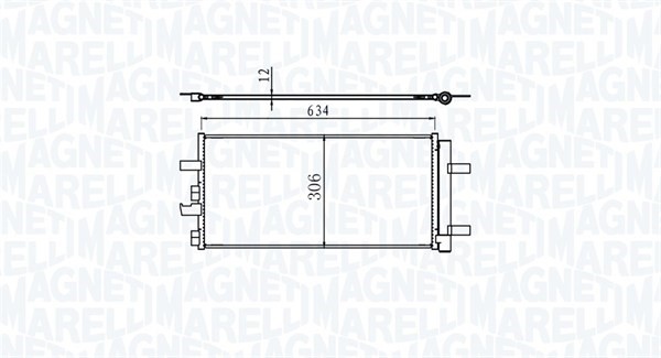 Kondensor, klimatanläggning Magneti marelli 350203786000 MAGNETI MARELLI