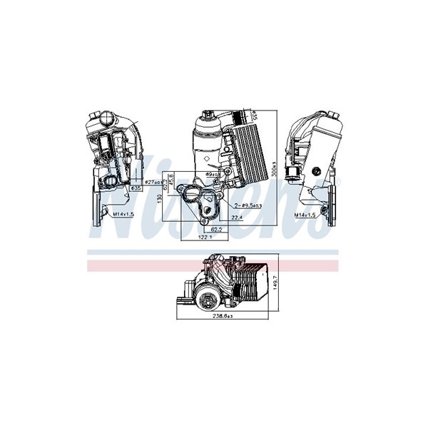 Oljekylare, motor Nissens 90953 NISSENS