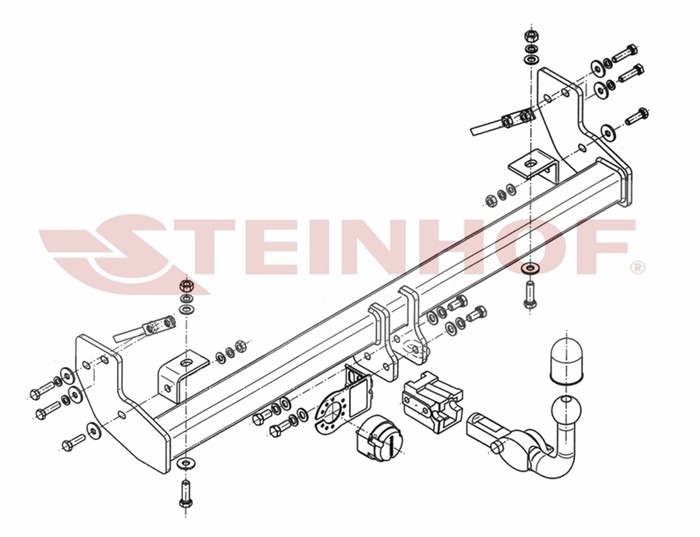 Dragkrok Jeep Wrangler II Steinhof J-069 Steinhof