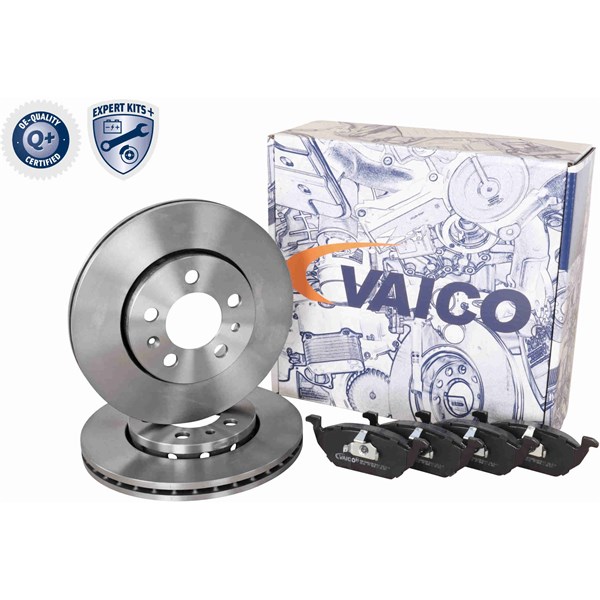 Bromssats, Skivbroms Ventilerad, Framaxel VAICO Expert kits + VAICO