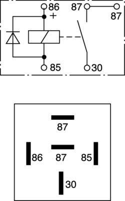 Relä, huvudström 12V Bosch 0 332 019 109 BOSCH