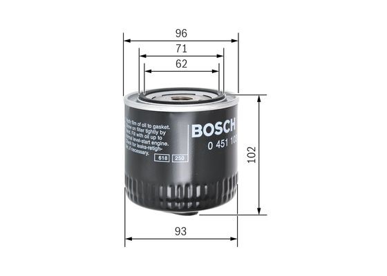 Oljefilter Bosch 0 451 103 062 BOSCH