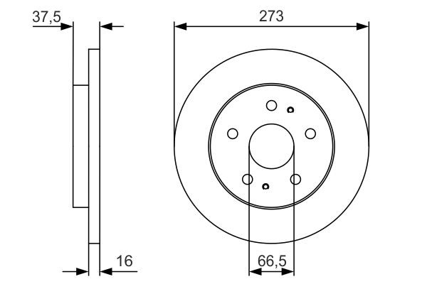 Bromsskiva Solid, Framaxel Bosch 0 986 479 R02 BOSCH