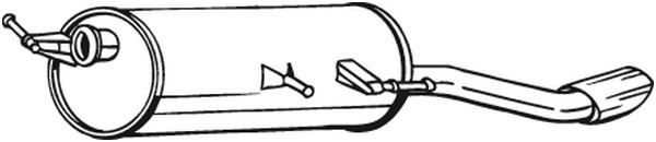 Bakre ljuddämpare Bosal 190-067 BOSAL