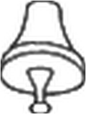 Gummiupphängning, avgassystem Bosal 255-019 BOSAL