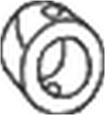 Gummiupphängning, avgassystem Bosal 255-267 BOSAL