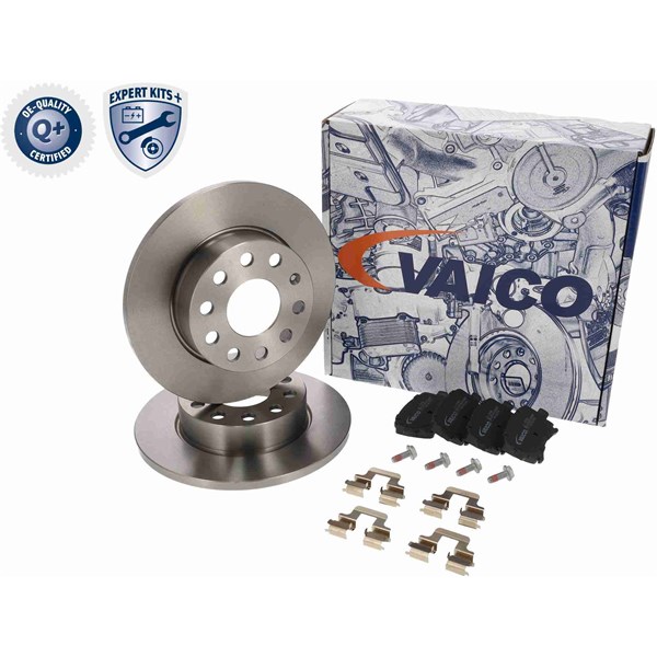 Bromssats, Skivbroms Solid, Bakaxel VAICO Expert kits + VAICO