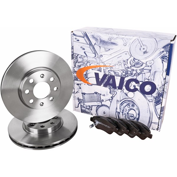 Bromssats, Skivbroms Ventilerad, Framaxel Vaico V40-1614 VAICO