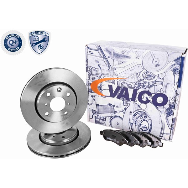Bromssats, Skivbroms Ventilerad, Framaxel VAICO Expert kits + VAICO
