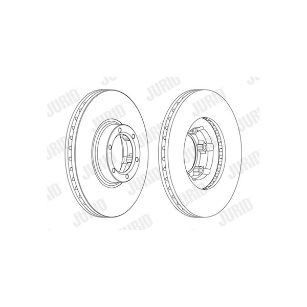 Bromsskiva Ventilerad, Framaxel Jurid 561171JC JURID