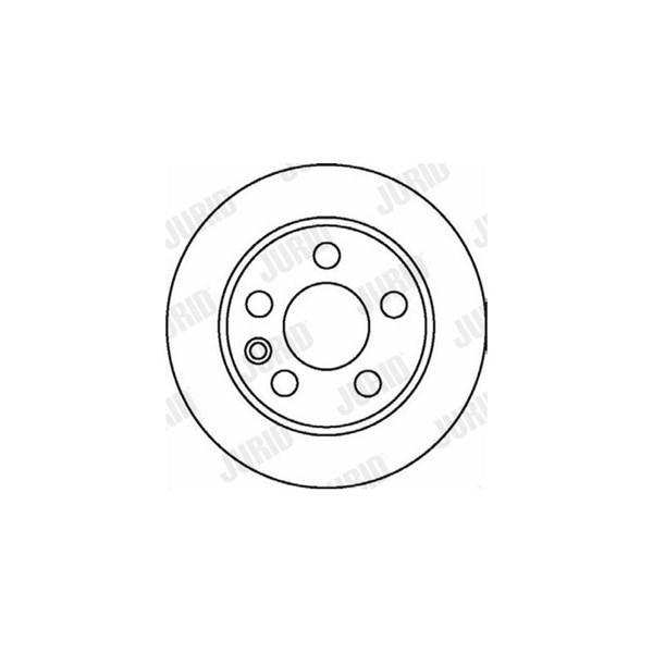 Bromsskiva Solid, Bakaxel Jurid 562057JC JURID