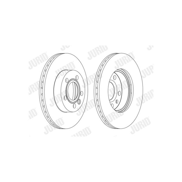 Bromsskiva Ventilerad, Framaxel Jurid 562080JC JURID