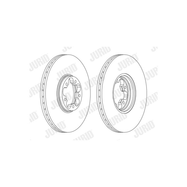 Bromsskiva Ventilerad, Framaxel Jurid 562140JC JURID