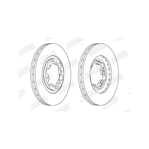 Bromsskiva Ventilerad, Framaxel Jurid 562388JC JURID