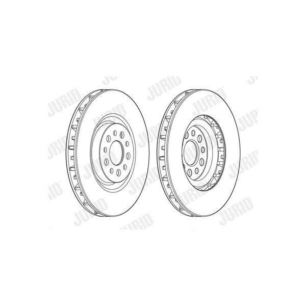 Bromsskiva Ventilerad, Framaxel Jurid 562394JC JURID