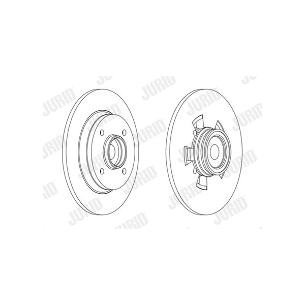 Bromsskiva Solid, Bakaxel Jurid 562450JC JURID Bromsskiva Solid, Bakaxel Jurid 562450JC JURID