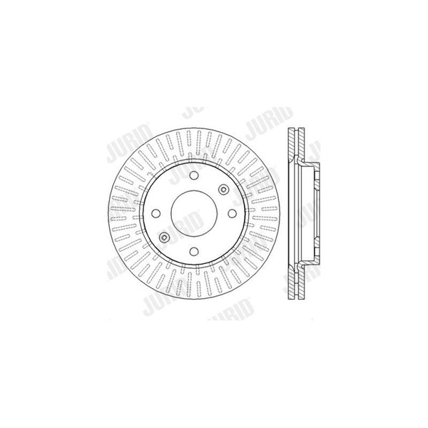 Bromsskiva Ventilerad, Framaxel Jurid 562459JC JURID